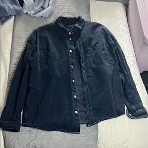 Zara Navy Blue Relaxed Fit Shirt